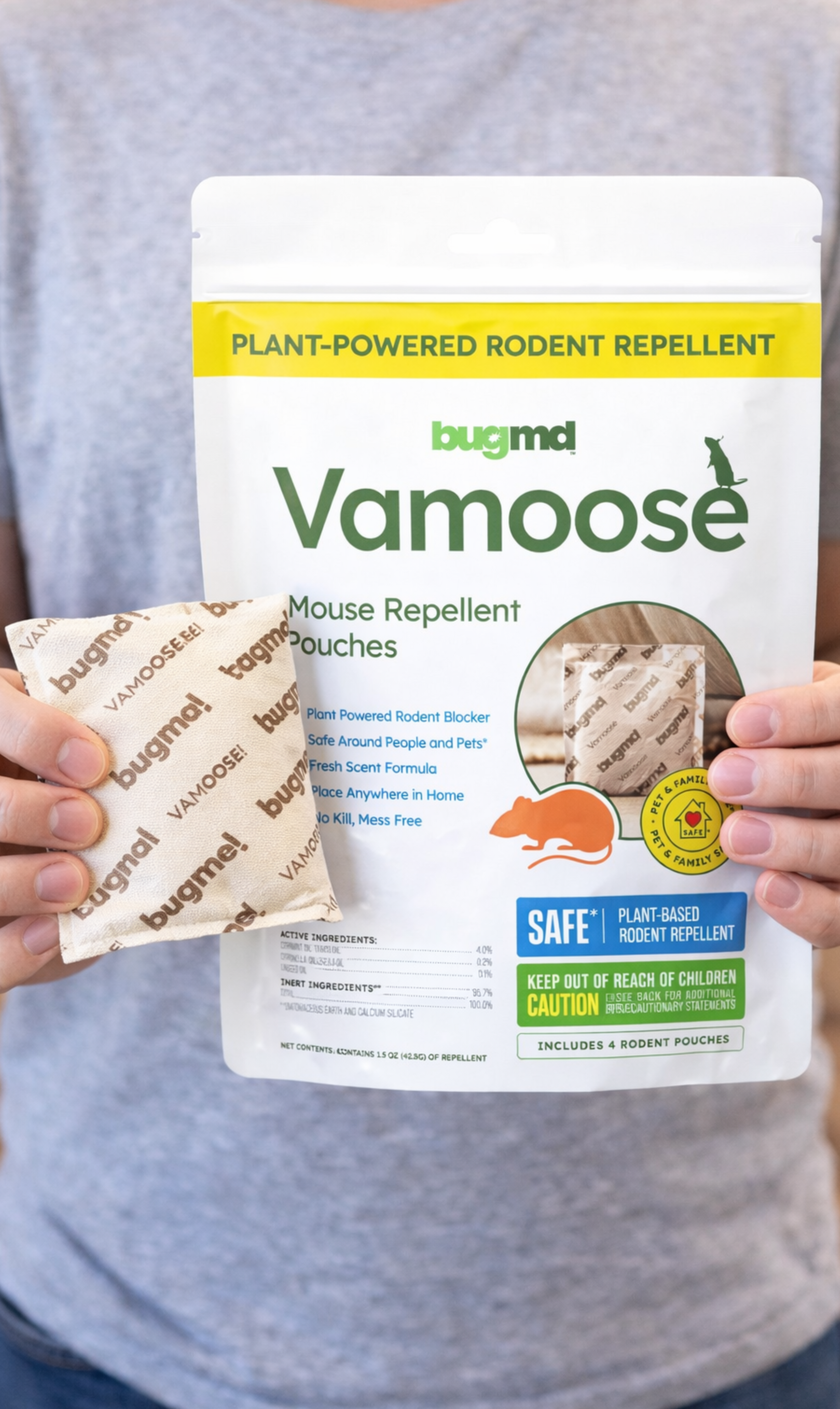 customer showing BugMD Vamoose